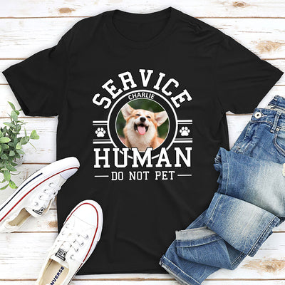 Dog Service Human Logo - Personalized Custom Unisex T-shirt