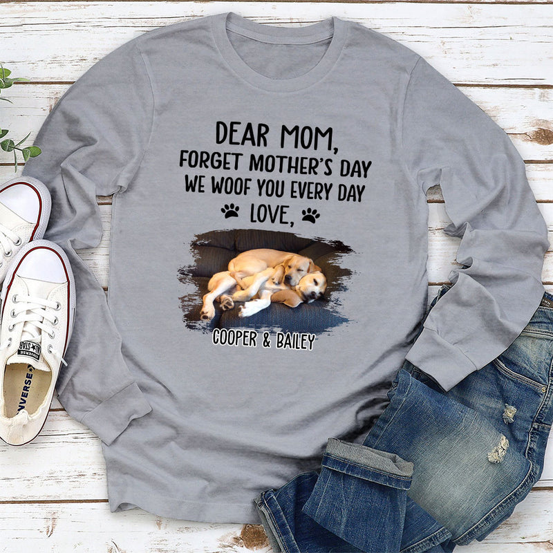 Woof My Dad - Personalized Custom Long Sleeve T-shirt