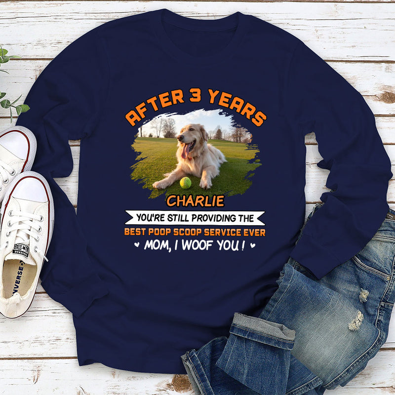 Best Poop Scoop Service - Personalized Custom Long Sleeve T-shirt