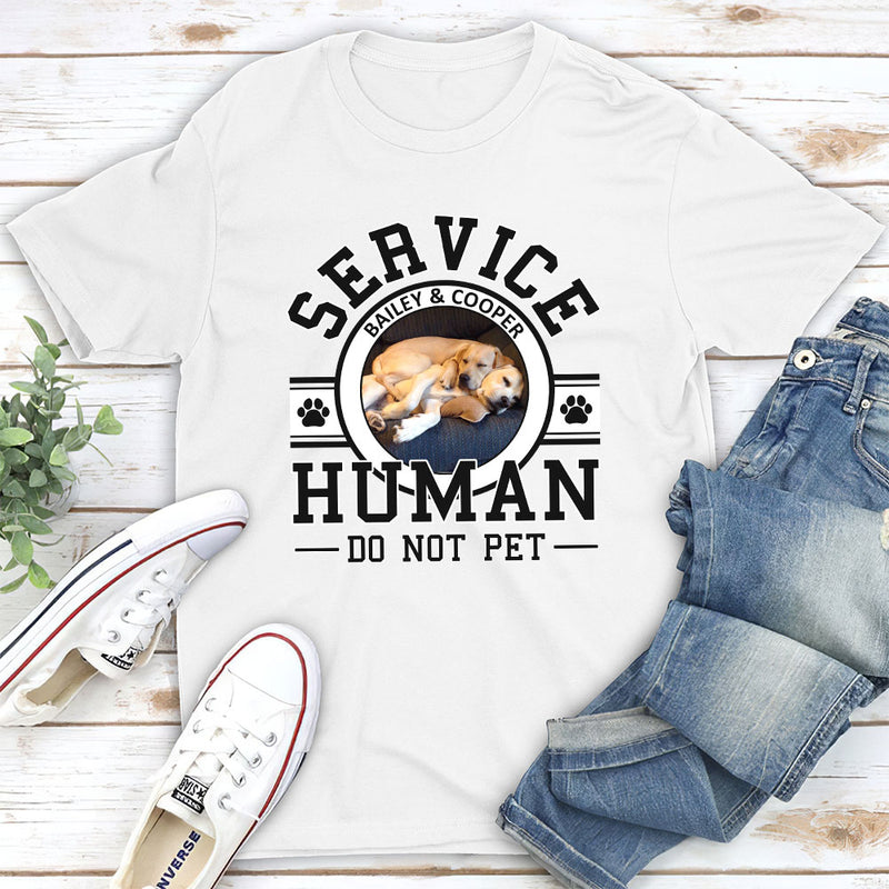 Pet Service Human Logo - Personalized Custom Unisex T-shirt
