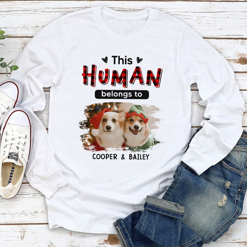 Funny Belongs To - Personalized Custom Long Sleeve T-shirt