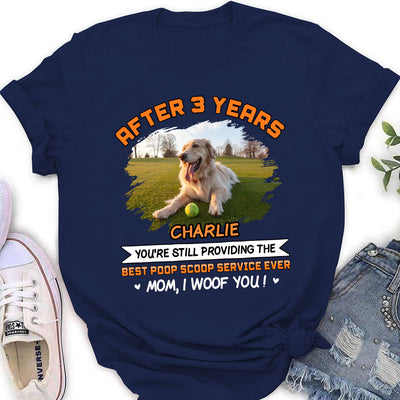 Best Poop Scoop Service - Personalized Custom Women's T-shirt