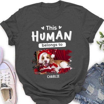 Belongs To Pets Christmas - Personalized Custom Women's T-shirt