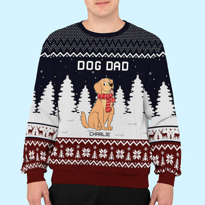 Christmas With Paw - Personalized Custom All-Over-Print Sweatshirt