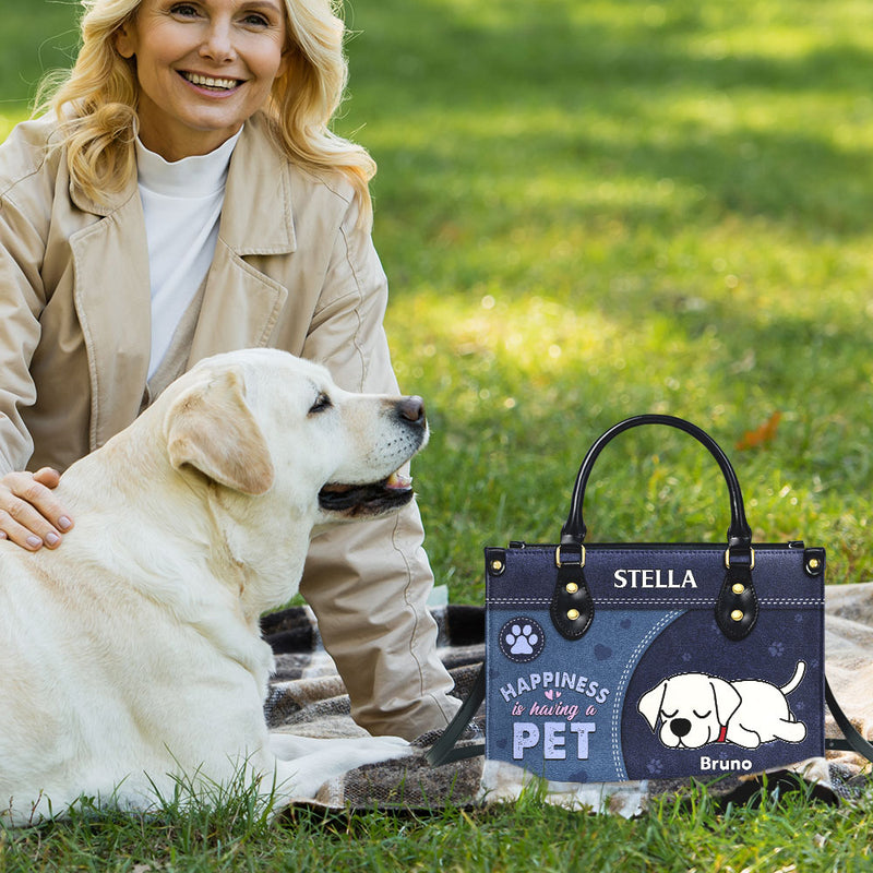 Having A Pet - Personalized Custom Leather Bag
