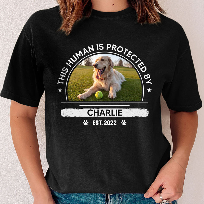 Protected By My Dog - Personalized Custom Premium T-shirt