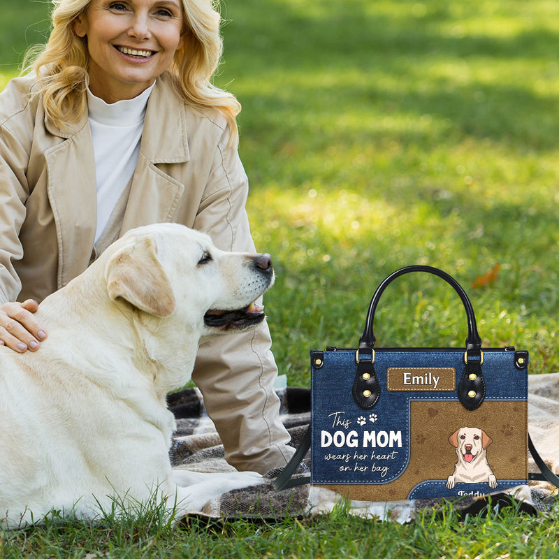 Dog Mom Wears - Personalized Custom Leather Bag