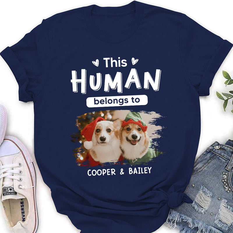 Belongs To Pets Christmas - Personalized Custom Women&