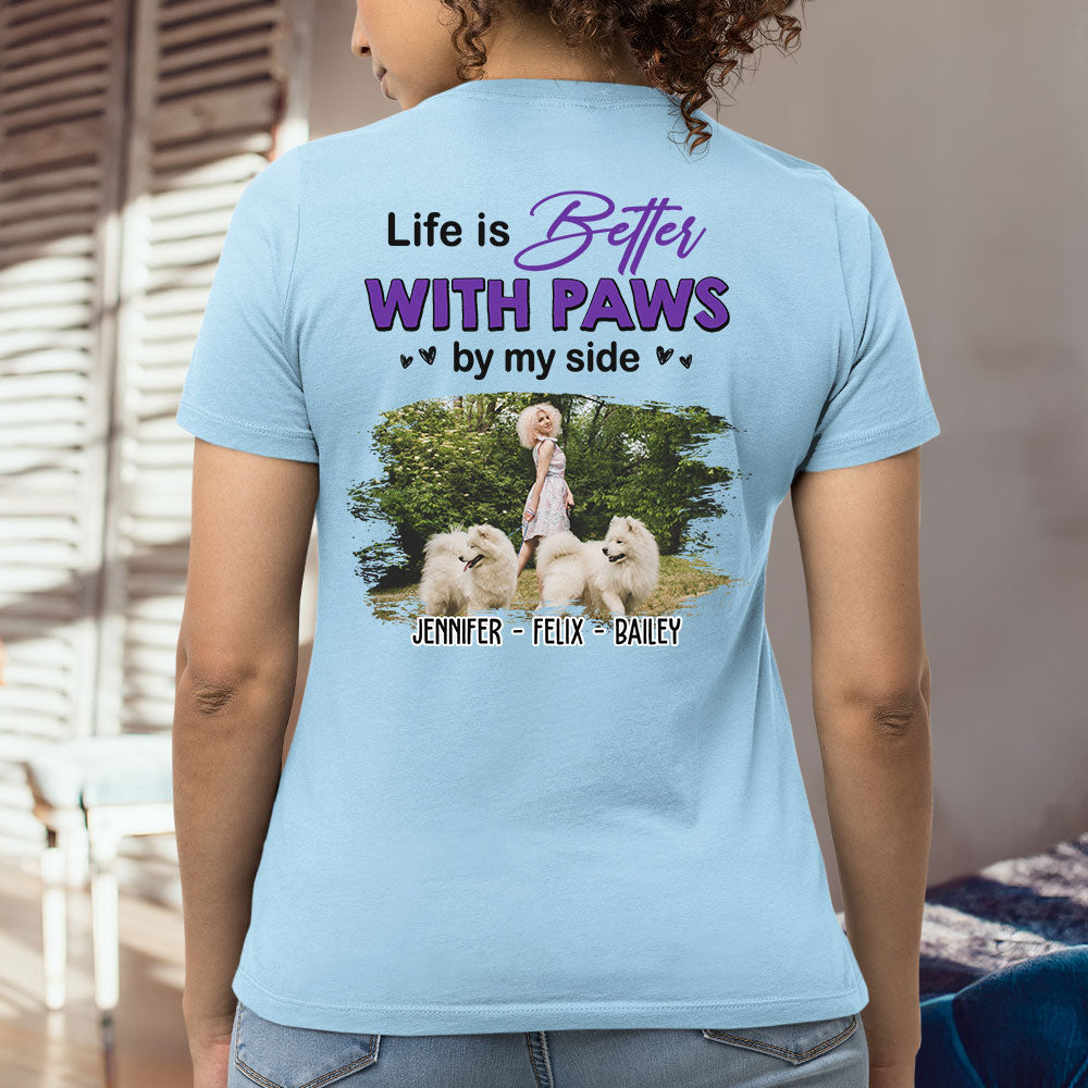 Paws By My Side Photo - Personalized Custom Women's T-shirt