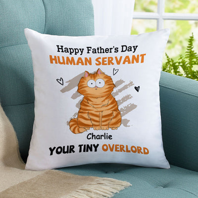 To My Human Servant - Personalized Custom Throw Pillow