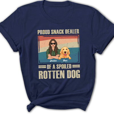 Cool Man And Spoiled Dog - Personalized Custom Women's T-shirt