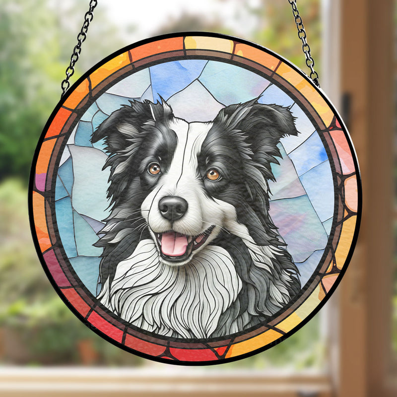 Custom Photo Life Is Simply Better With A Furry Friend Around - Personalized Custom Window Hanging Suncatcher