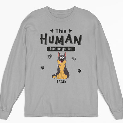 Belongs To Dogs - Personalized Custom Long Sleeve T-shirt