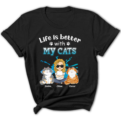 Life With Pets - Personalized Custom Women's T-shirt