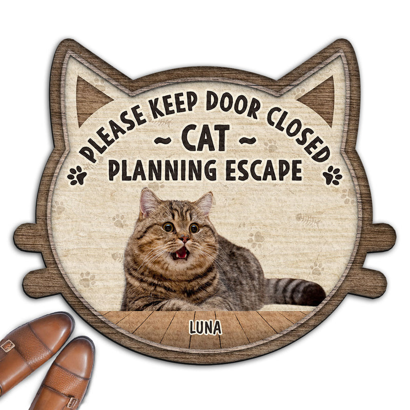 Cats Planning Escape Photo - Personalized Custom Doormat