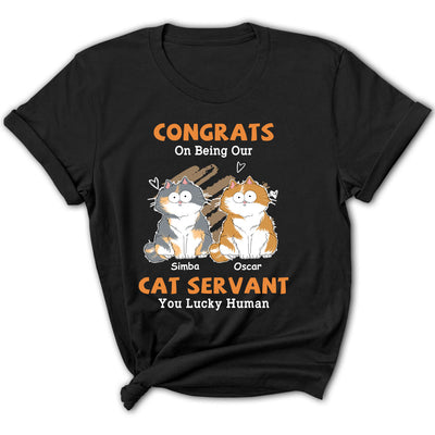 Congrats Cat Servant - Personalized Custom Women's T-shirt