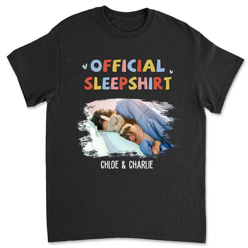 Sleeping Pet Sleepshirt Version 2 Photo - Personalized Custom Premium T-shirt