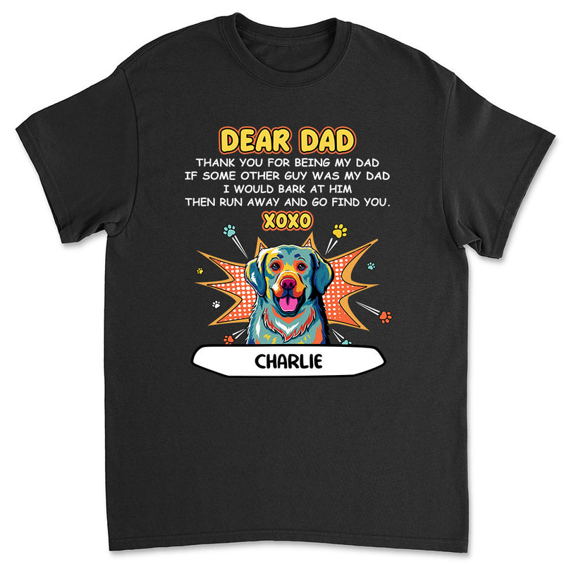 Pop Art Dear Dad XOXO - Personalized Custom Unisex T-shirt