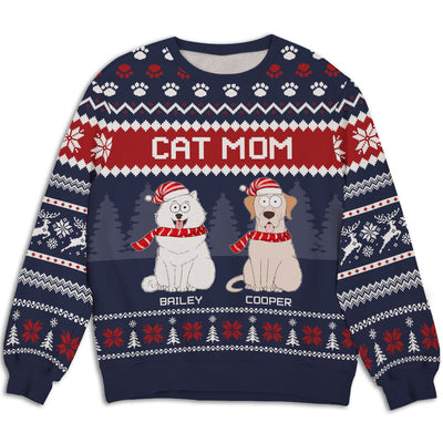 Funny Pet Christmas - Personalized Custom All-Over-Print Sweatshirt