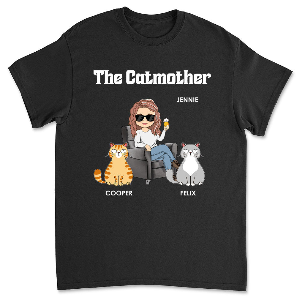 Discover The Cat Mother Funny Custom Personalized Pets Lover Mother's Day Unisex T-shirt