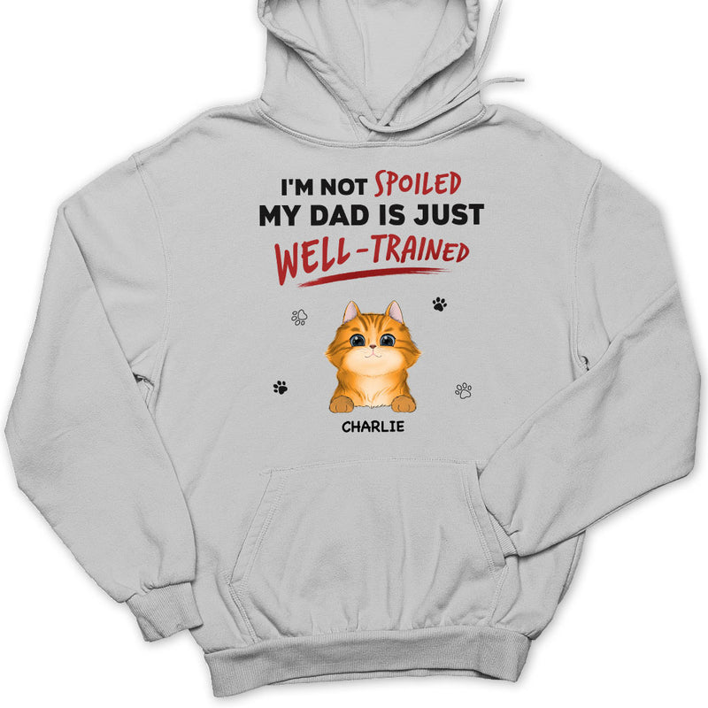 We Are Not Spoiled Our Dad Is Just Well Trained - Personalized Custom Hoodie