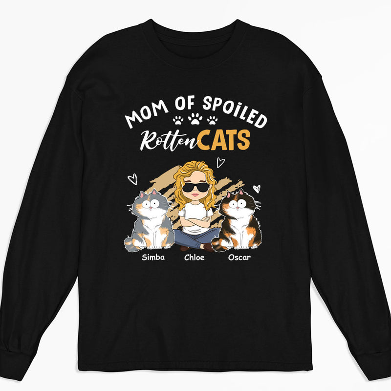 Spoiled Cats Funny - Personalized Custom Long Sleeve T-shirt