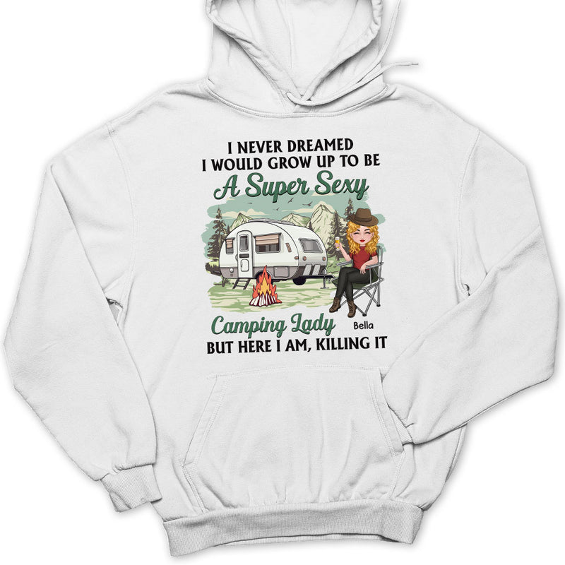 Camping Lady - Personalized Custom Hoodie