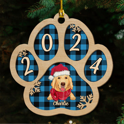 Dog Picture - Personalized Custom 2-layered Wood Ornament