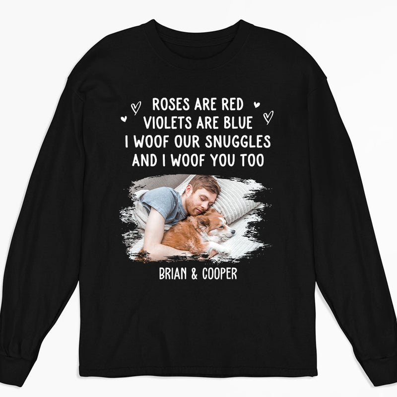 Woof Snuggles Photo 2 - Personalized Custom Long Sleeve T-shirt