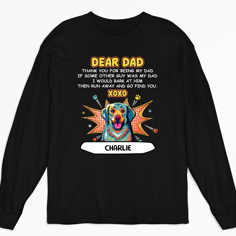 Pop Art Dear Dad XOXO - Personalized Custom Long Sleeve T-shirt