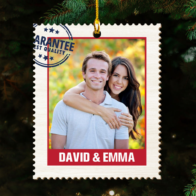 Photo Stamp - Personalized Custom 1-layered Wood Ornament