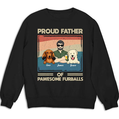 Proud To Be A Dog Dad - Personalized Custom Sweatshirt