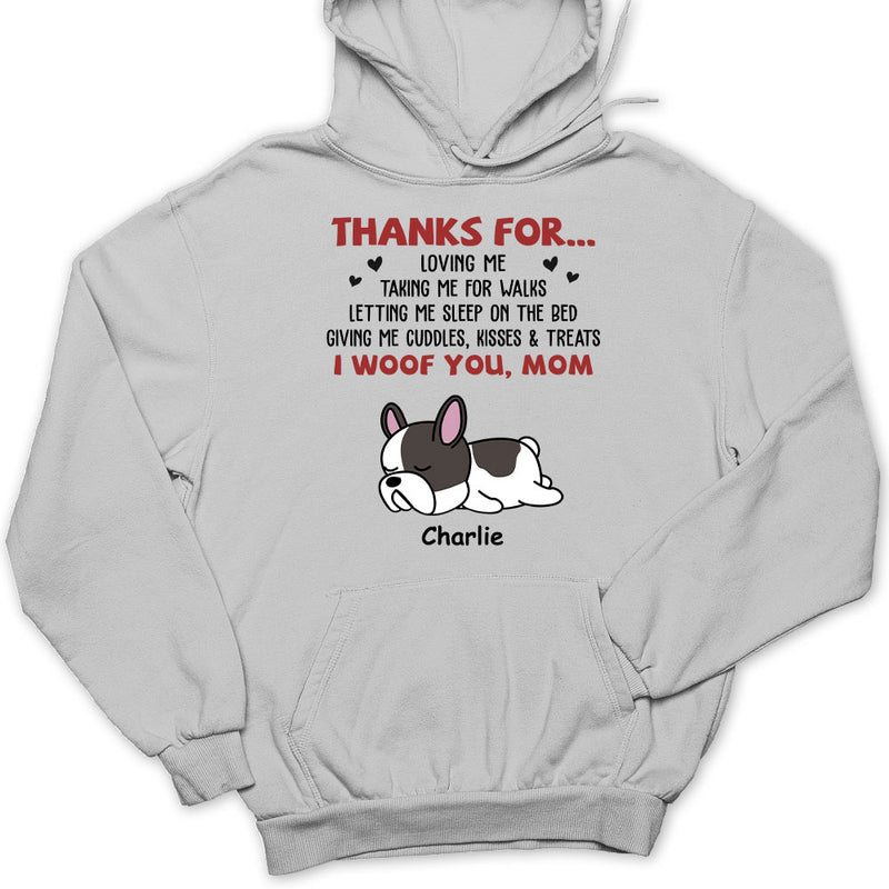 Mom Thanks For Loving Me - Personalized Custom Hoodie