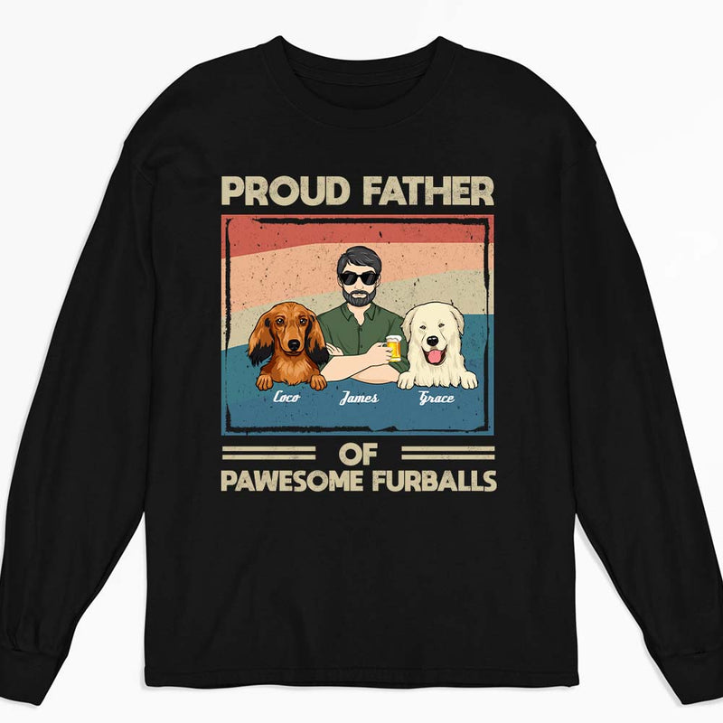 Proud To Be A Dog Dad - Personalized Custom Long Sleeve T-shirt