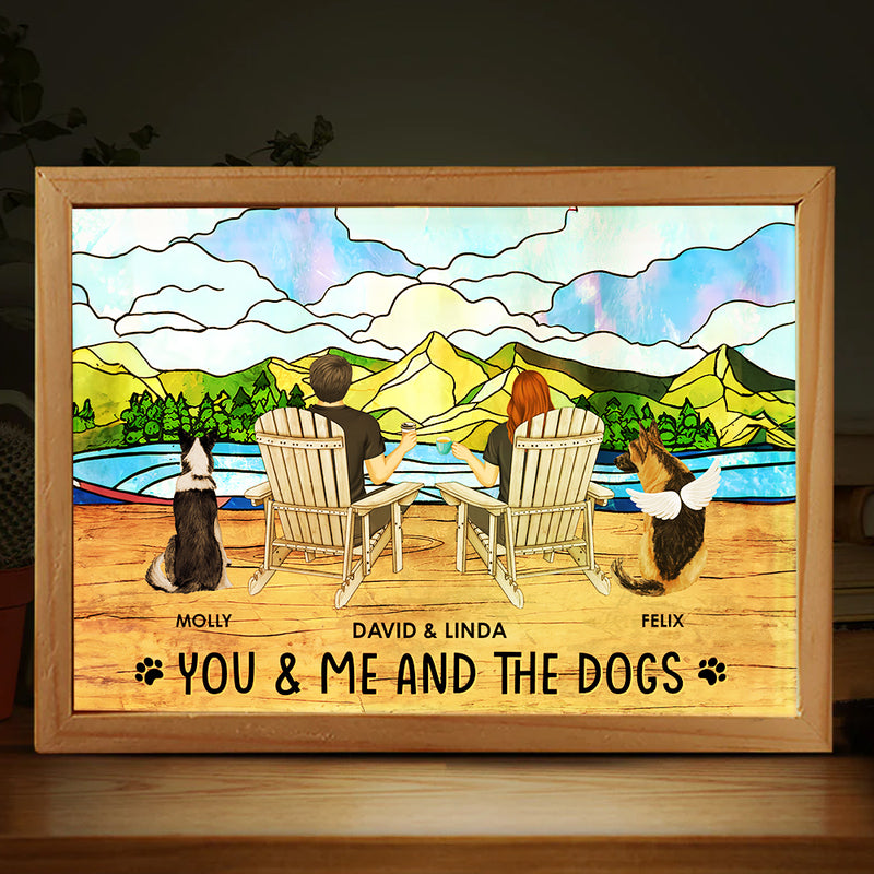 You And Me And Our Fur Babies - Personalized Frame Light Box