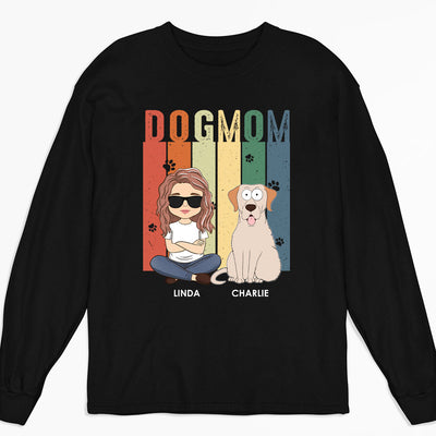 Super Dog Mom - Personalized Custom Long Sleeve T-shirt