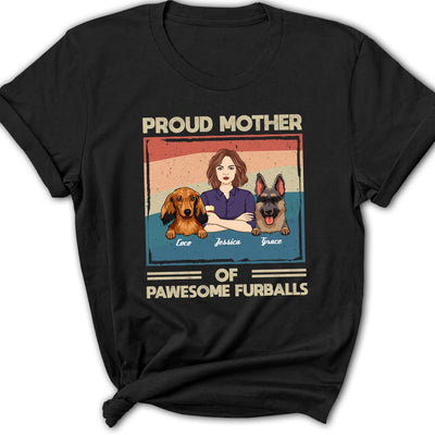 Proud To Be A Dog Mom - Personalized Custom Women's T-shirt