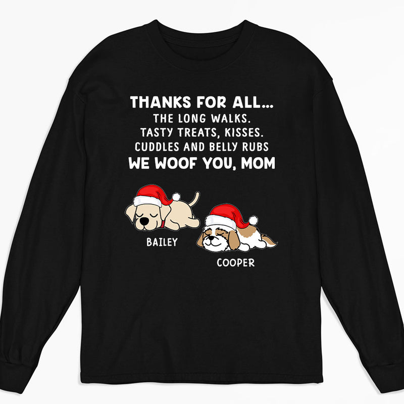 Dog Thanks All - Personalized Custom Long Sleeve T-shirt