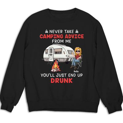 Camping Advice - Personalized Custom Sweatshirt