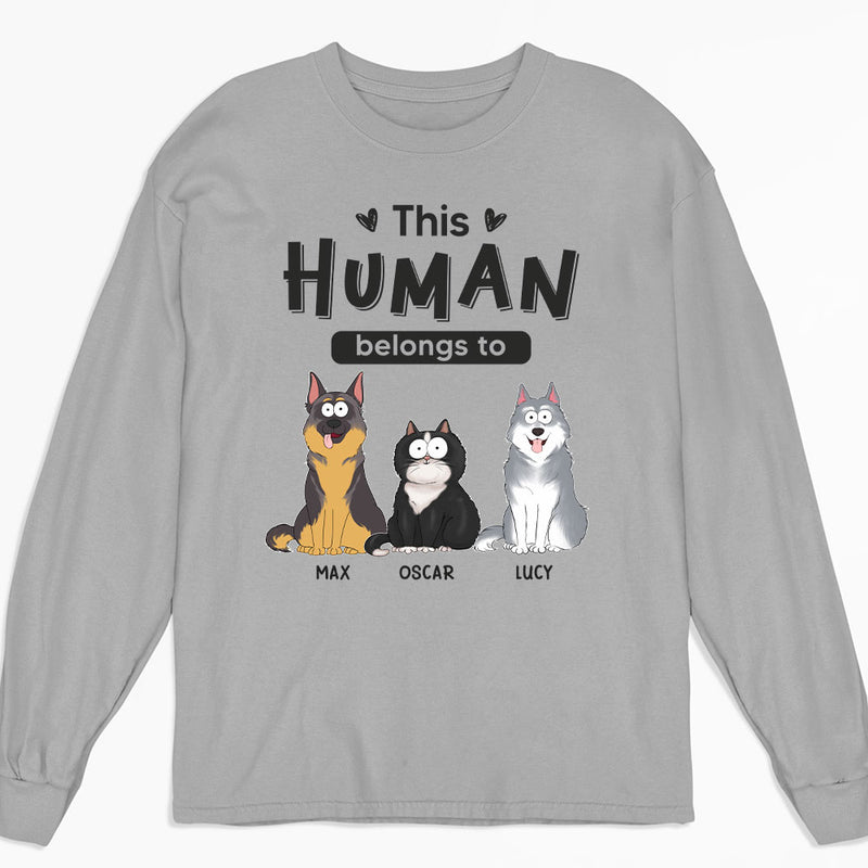 Belongs To Pets - Personalized Custom Long Sleeve T-shirt