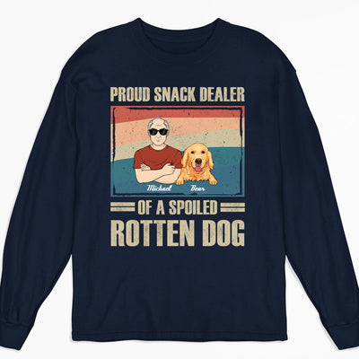 Cool Man And Spoiled Dog - Personalized Custom Long Sleeve T-shirt