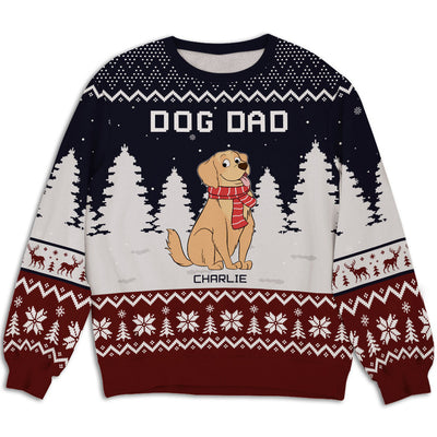 Christmas With Paw - Personalized Custom All-Over-Print Sweatshirt