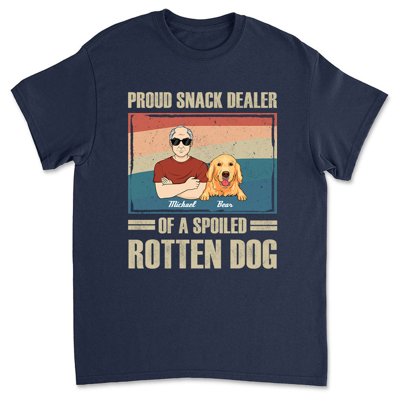 Cool Man And Spoiled Dog - Personalized Custom Unisex T-shirt