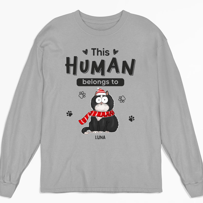 Belongs To Cats Christmas - Personalized Custom Long Sleeve T-shirt