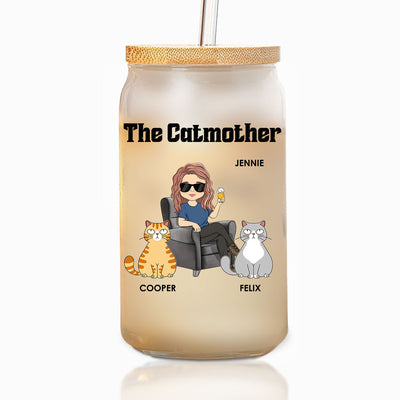 Mother Of Cats - Personalized Custom Glass Can