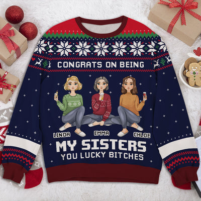 Congrats My Besties - Personalized Custom All-Over-Print Sweatshirt