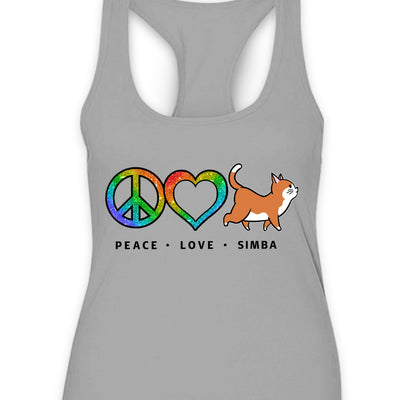 Peace Love Pet Pattern - Personalized Custom Women's Tank