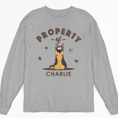 My Dog Property - Personalized Custom Long Sleeve T-shirt