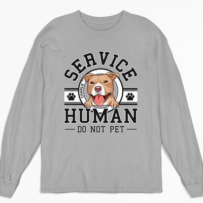 Dog Service Human Logo - Personalized Custom Long Sleeve T-shirt