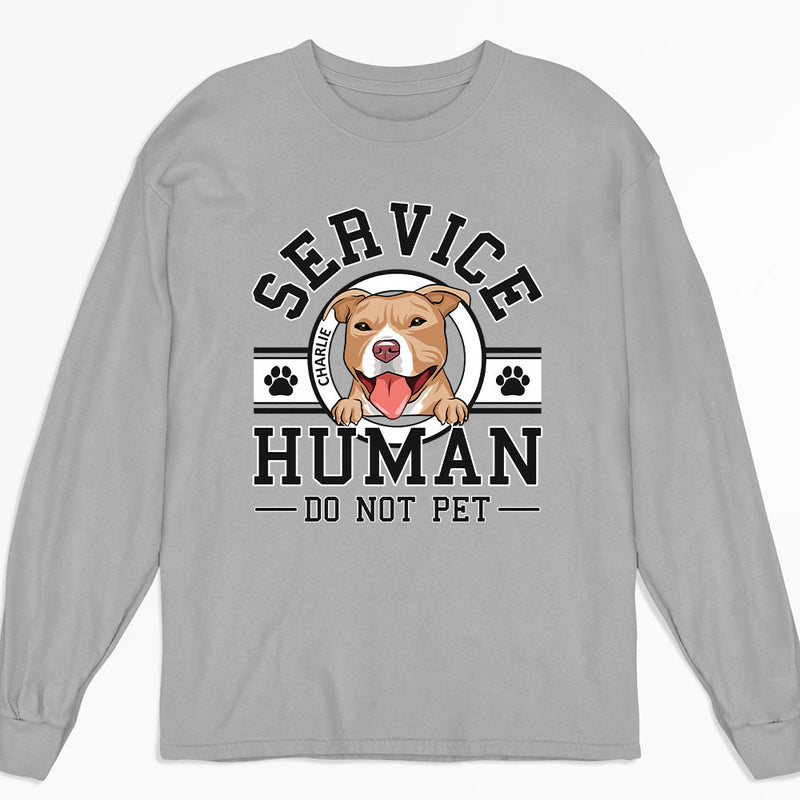 Dog Service Human Logo - Personalized Custom Long Sleeve T-shirt